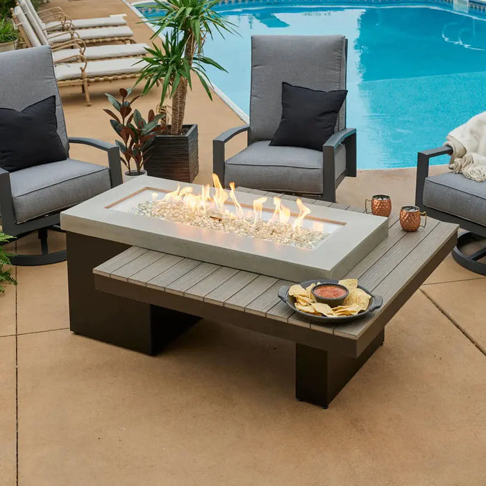 The Outdoor GreatRoom Company Uptown Linear Gas Fire Table The Outdoor GreatRoom Company Dreamwood Living