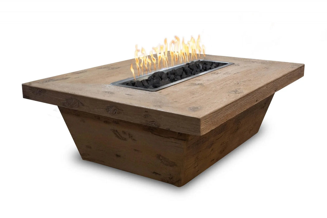 The Outdoor Plus 48" Carson Fire Pit 16" Tall – GFRC Woodgrain The Outdoor Plus Dreamwood Living