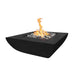 The Outdoor Plus Avalon Wide Ledge 42-inch GFRC Concrete Square Gas Fire Pit