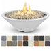 Stylish outdoor fire pit with narrow ledge design, Dreamwood Living.