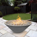 Handmade GFRC fire pit featuring vibrant color options available.