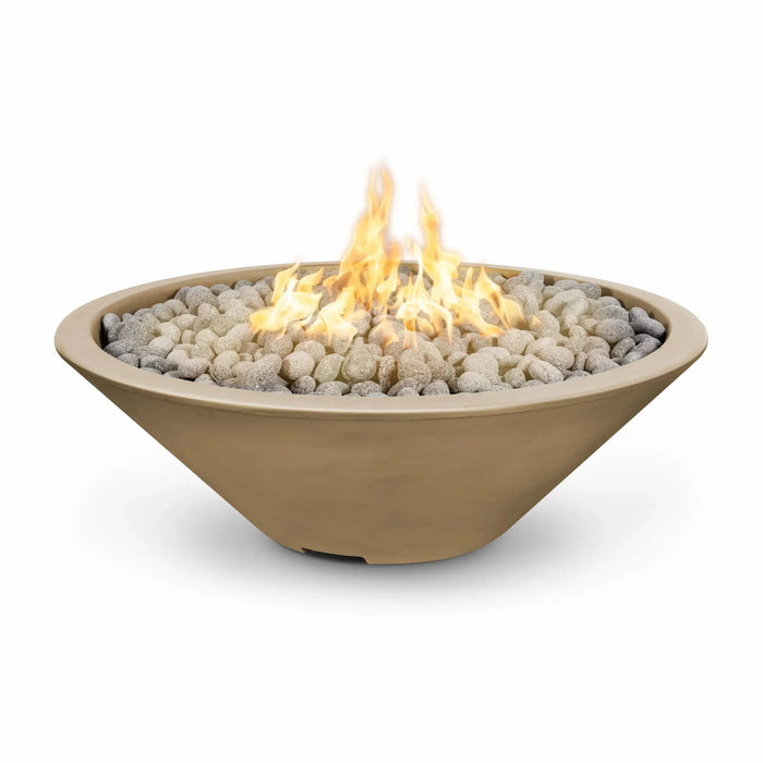 Elegant outdoor space showcasing Cazo fire pit at night.
