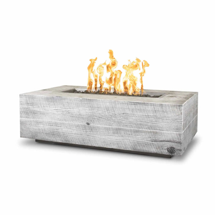 The Outdoor Plus Coronado 48" Rectangle GFRC Wood Grain Fire Pit The Outdoor Plus