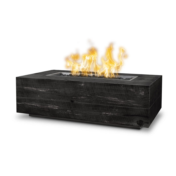 The Outdoor Plus Coronado 48" Rectangle GFRC Wood Grain Fire Pit The Outdoor Plus