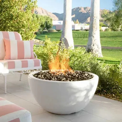 The Outdoor Plus Luna 30" GFRC Concrete Fire Pit The Outdoor Plus