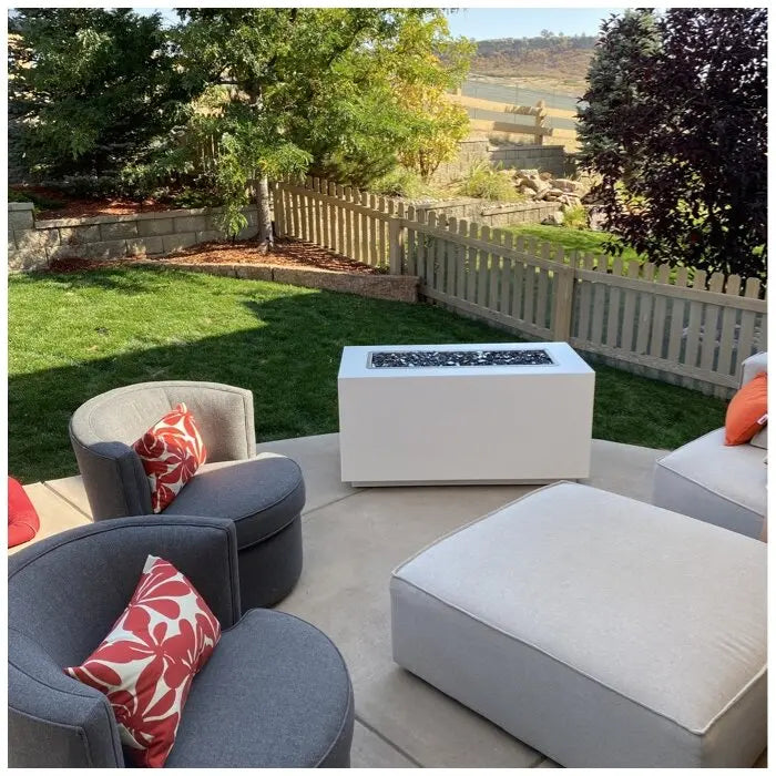 The Outdoor Plus Pismo 84" Rectangle Metal Powder Coat Gas Fire Pit The Outdoor Plus Dreamwood Living