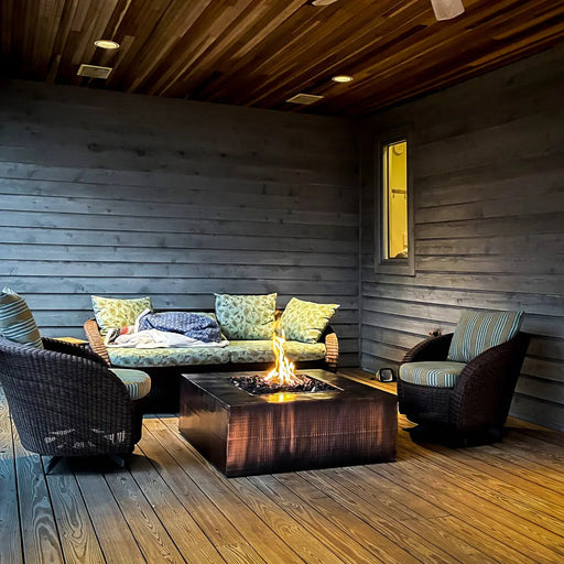 The Outdoor Plus Quad 36" Square Copper Fire Pit The Outdoor Plus