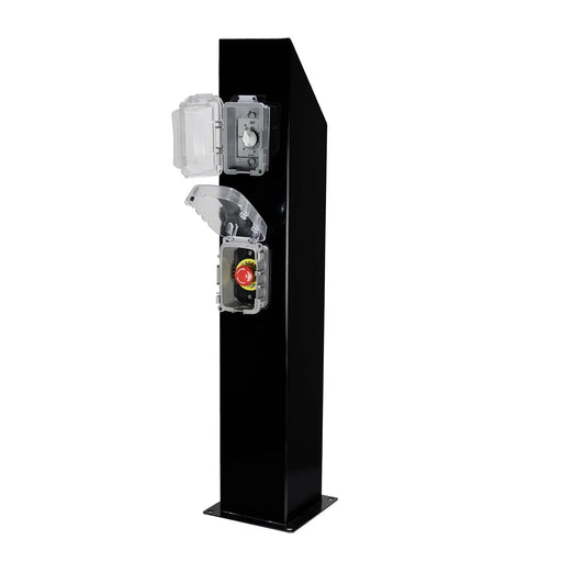 The Outdoor Plus Safety Tower Post with 2 Accessories in Powder Coated Metal The Outdoor Plus Dreamwood Living