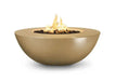 The Outdoor Plus Sedona Wide Ledge GFRC Concrete Round Gas Fire Pit