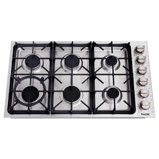 Thor 36" Drop-in Propane Gas Cooktop in Stainless Steel, TGC3601LP Thor Kitchen