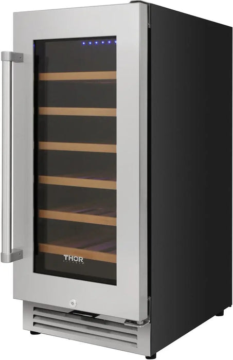 Thor Kitchen 15" 33 Bottle Single Zone Wine Cooler, TWC1501 Thor Kitchen