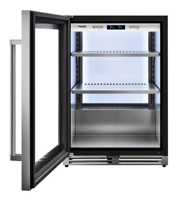 Thor Kitchen 24" 140 Can Professional Undercounter Beverage Cooler, TBR24U-LH Thor Kitchen Dreamwood Living