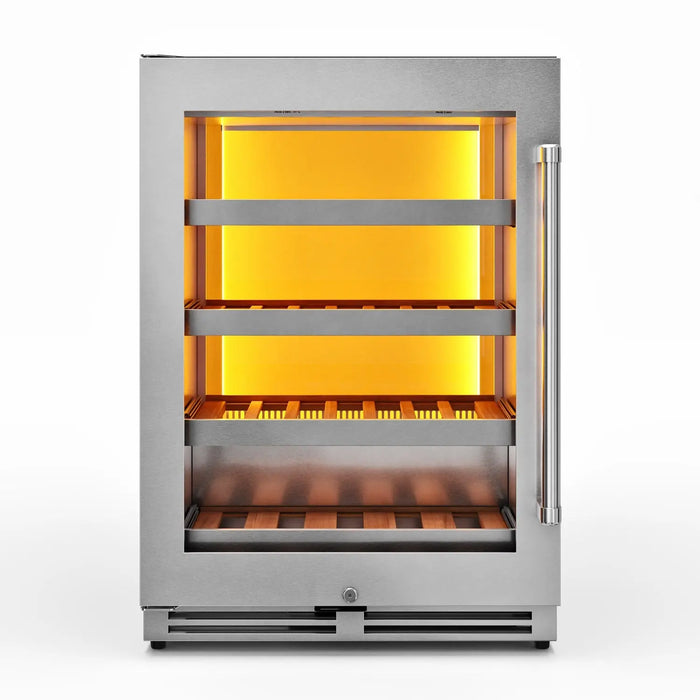 Thor Kitchen 24" 45 Bottle Right Swing Wine Cooler with Backlight, TWC24UL-LH Thor Kitchen