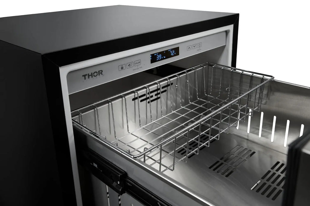 Thor Kitchen 24" Double Refrigerator Drawer in Stainless Steel, TRF24U Thor Kitchen