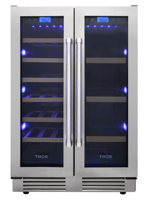 Thor Kitchen 24" French Door Wine & Beverage Cooler, TBC2401DI Thor Kitchen