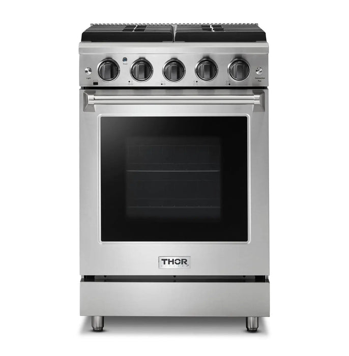 Thor Kitchen 24" Natural Gas Range in Stainless Steel, LRG2401U Thor Kitchen Dreamwood Living