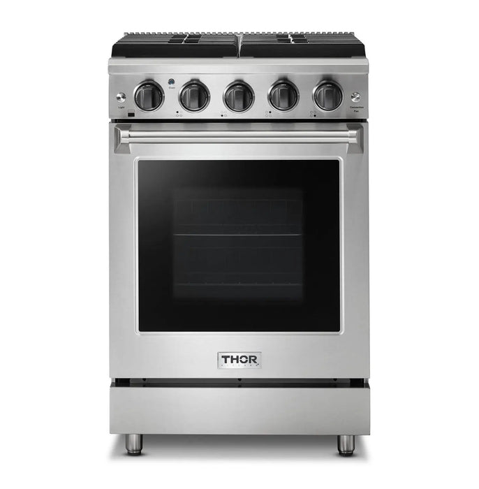 Thor Kitchen 24" Propane Gas Range in Stainless Steel, LRG2401ULP Thor Kitchen