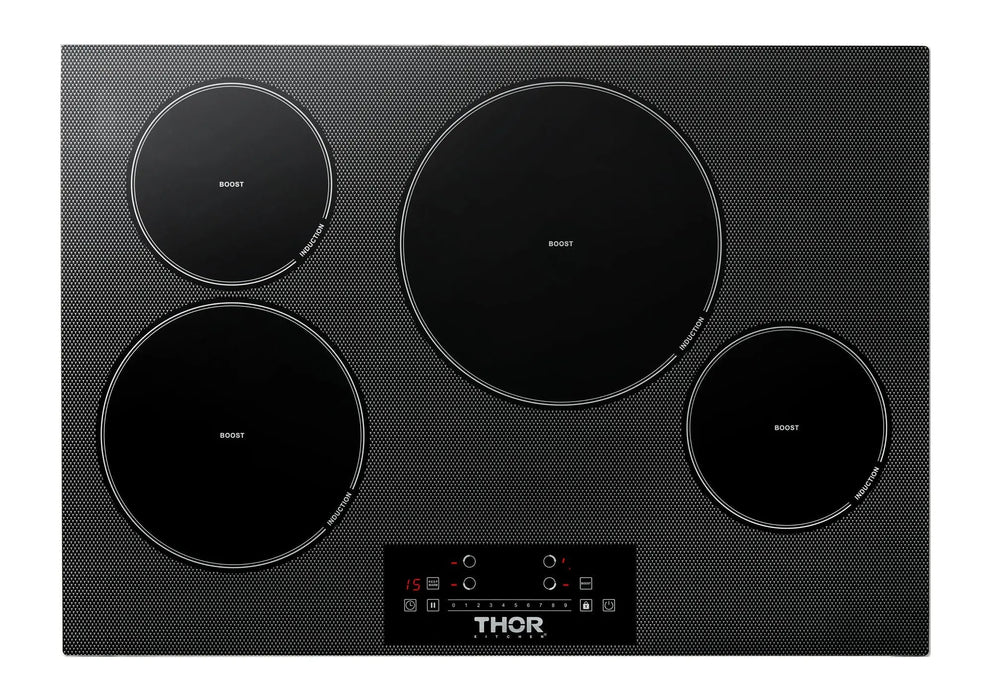 Thor Kitchen 30" Built-In Induction Cooktop with 4 Elements in Black, TIH30 Thor Kitchen Dreamwood Living