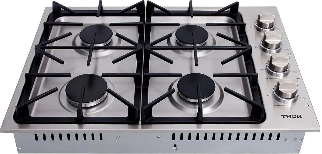 Thor Kitchen 30" Drop-in Gas Cooktop in Stainless Steel, TGC3001LP Thor Kitchen