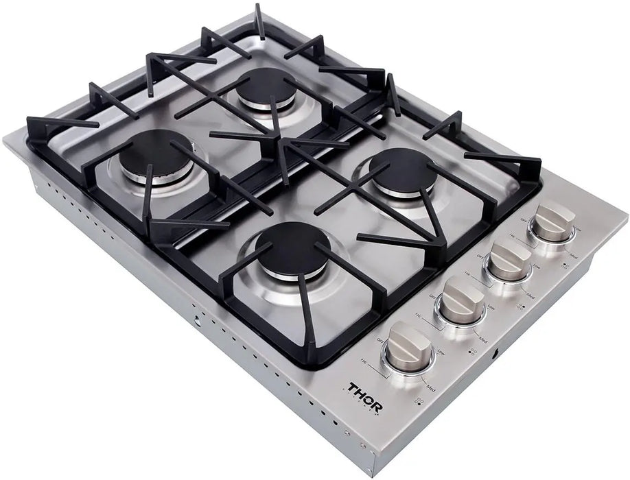 Thor Kitchen 30" Drop-in Gas Cooktop in Stainless Steel, TGC3001LP Thor Kitchen