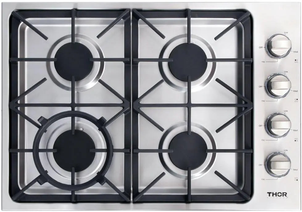 Thor Kitchen 30" Drop-in Gas Cooktop in Stainless Steel, TGC3001LP Thor Kitchen