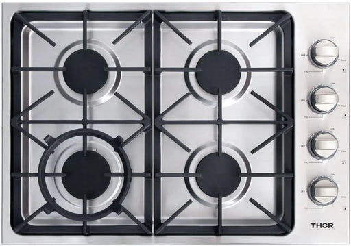 Thor Kitchen 30" Drop-in Natural Gas Cooktop in Stainless Steel, TGC3001 Thor Kitchen