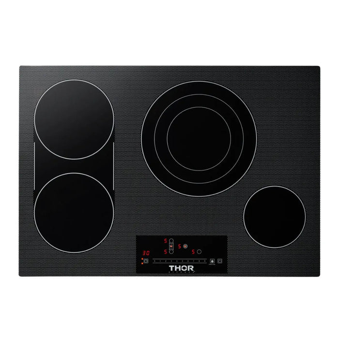Thor Kitchen 30" Professional Electric Cooktop With 4 Burners in Black, TEC30 Thor Kitchen
