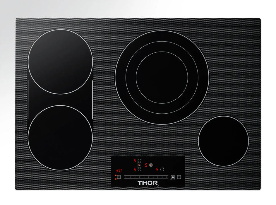 Thor Kitchen 30" Professional Electric Cooktop With 4 Burners in Black, TEC30 Thor Kitchen