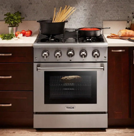 Thor Kitchen 30" Professional Natural Gas Range in Stainless Steel, HRG3080U Thor Kitchen