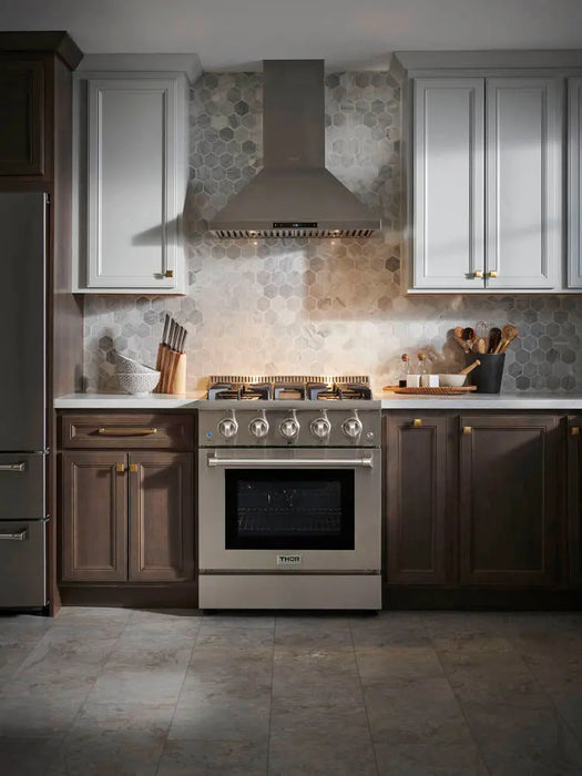 Thor Kitchen 30" Professional Natural Gas Range in Stainless Steel, HRG3080U Thor Kitchen