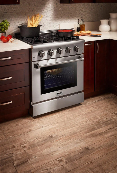 Thor Kitchen 30" Professional Natural Gas Range in Stainless Steel, HRG3080U Thor Kitchen