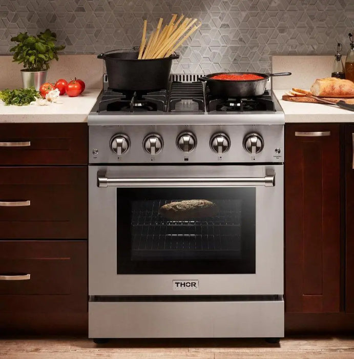 Thor Kitchen 30" Professional Propane Gas Range in Stainless Steel, HRG3080ULP Thor Kitchen