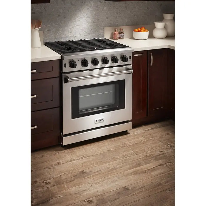 Thor Kitchen 30" Propane Gas Range in Stainless Steel, LRG3001ULP Thor Kitchen