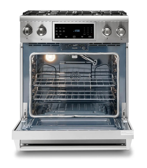Thor Kitchen 30" Tilt Panel Self-Cleaning Natural Gas Range in Stainless Steel, TRG3001 Thor Kitchen