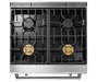 Thor Kitchen 30" Tilt Panel Self-Cleaning Natural Gas Range in Stainless Steel, TRG3001 Thor Kitchen