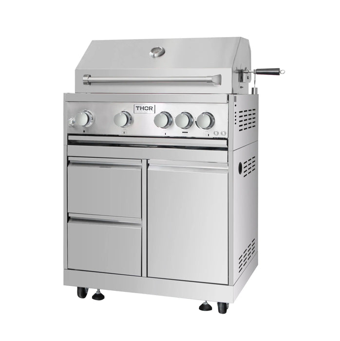 Thor Kitchen 32" Built-In Liquid Propane Grill in Stainless Steel, MK04SS304 Thor Kitchen