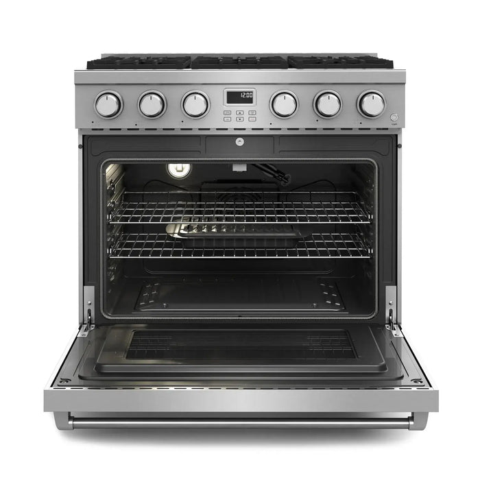 Thor Kitchen 36" Contemporary Natural Gas Range in Stainless Steel, ARG36 Thor Kitchen