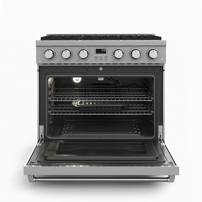Thor Kitchen 36" Contemporary Propane Gas Range in Stainless Steel, ARG36LP Thor Kitchen