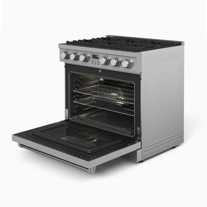 Thor Kitchen 36" Contemporary Propane Gas Range in Stainless Steel, ARG36LP Thor Kitchen
