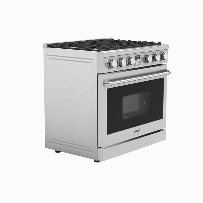 Thor Kitchen 36" Contemporary Propane Gas Range in Stainless Steel, ARG36LP Thor Kitchen
