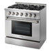 Thor Kitchen 36" Professional Dual Fuel Range in Stainless Steel, HRD3606U Thor Kitchen
