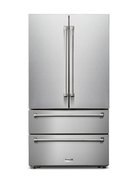Thor Kitchen 36" Professional French Door Refrigerator in Stainless Steel, TRF3602 Thor Kitchen