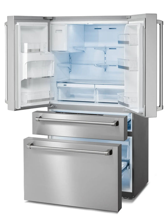 Thor Kitchen 36" Professional French Door Refrigerator with Ice and Water Dispenser, TRF3601FD Thor Kitchen