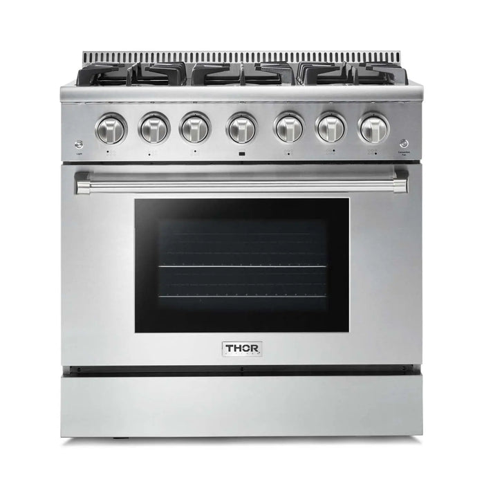 Thor Kitchen 36" Professional Natural Gas Range in Stainless Steel, HRG3618U Thor Kitchen