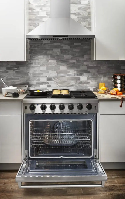 Thor Kitchen 36" Professional Natural Gas Range in Stainless Steel, LRG3601U Thor Kitchen