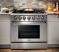Thor Kitchen 36" Professional Propane Gas Range in Stainless Steel, HRG3618ULP Thor Kitchen