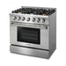 Thor Kitchen 36" Professional Propane Gas Range in Stainless Steel, HRG3618ULP Thor Kitchen