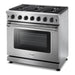 Thor Kitchen 36" Propane Gas Range in Stainless Steel, LRG3601ULP Thor Kitchen