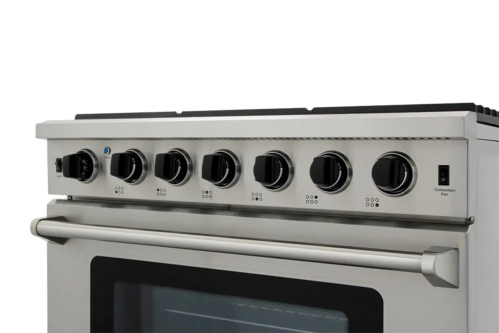 Thor Kitchen 36" Propane Gas Range in Stainless Steel, LRG3601ULP Thor Kitchen