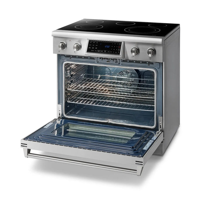 Thor Kitchen 36" Tilt Panel Electric Range in Stainless Steel with Air Fry Feature, TRE3601 Thor Kitchen